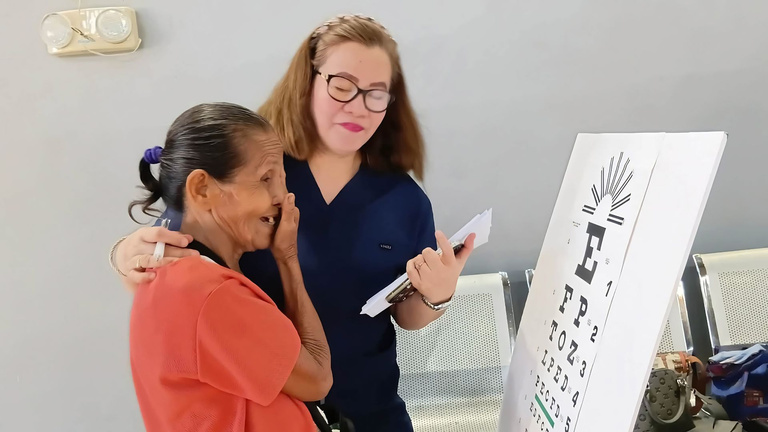 Vision test during the Eye Wellness Checkup in Iguig