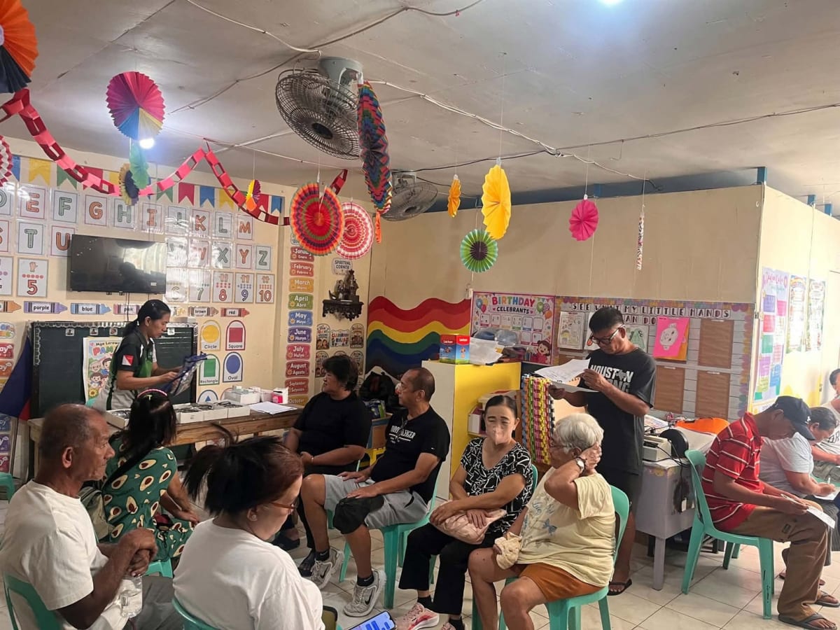 Residents waiting for their eye check-up at Project BALIK TANAW